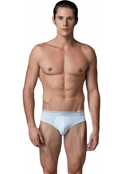 2'Li Erkek Slip Külot 007 Beyaz