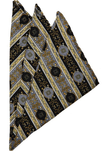 Çok li Motif Baskılı İpek Mendil SPS314
