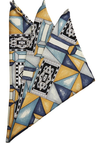Çok li Motif Baskılı İpek Mendil SPS412