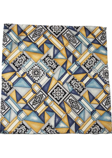 Çok li Motif Baskılı İpek Mendil SPS412