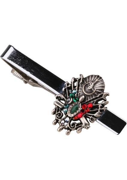 Gümüş Osmanlı Arması Motif Kravat İğnesi KIY123