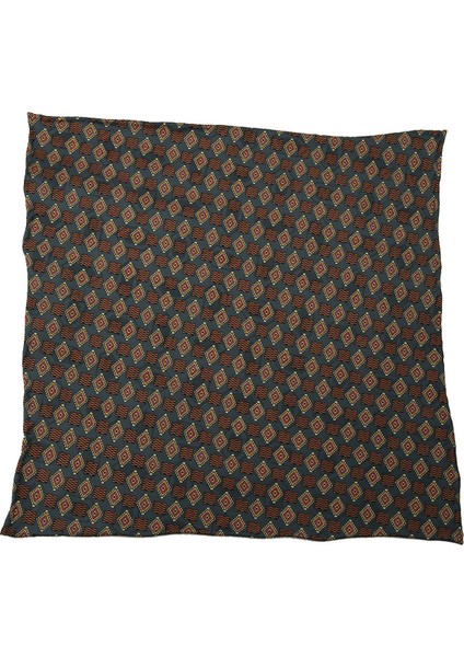 Yeşil Motif Baskılı İpek Mendil SPS349