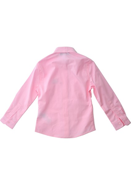 Kız Çocuk Pembe Uzun Kollu Gömlek