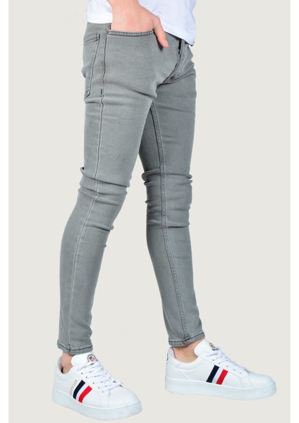 Erkek Likralı Kot Pantolon 9K-2100341-007 Gri