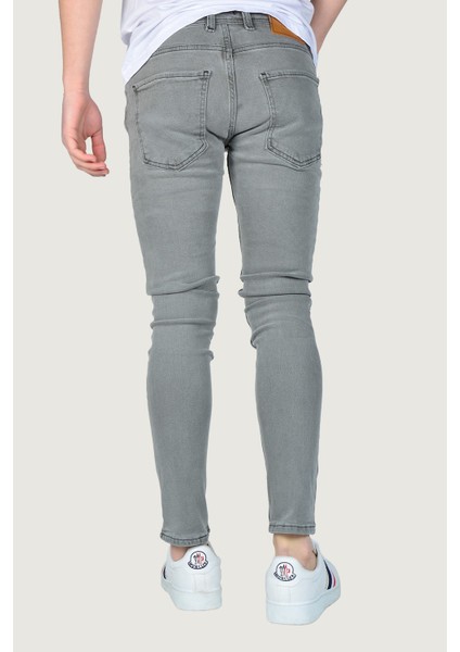 Erkek Likralı Kot Pantolon 9K-2100341-007 Gri