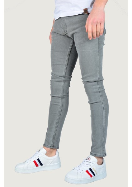 Erkek Likralı Kot Pantolon 9K-2100341-007 Gri