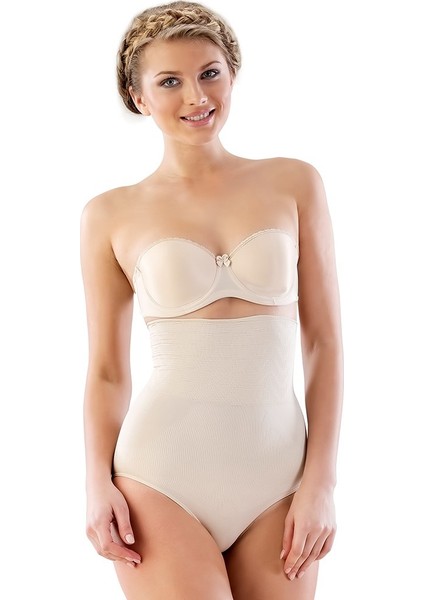 Yüksek Bel Desenli Slip Korse 2079