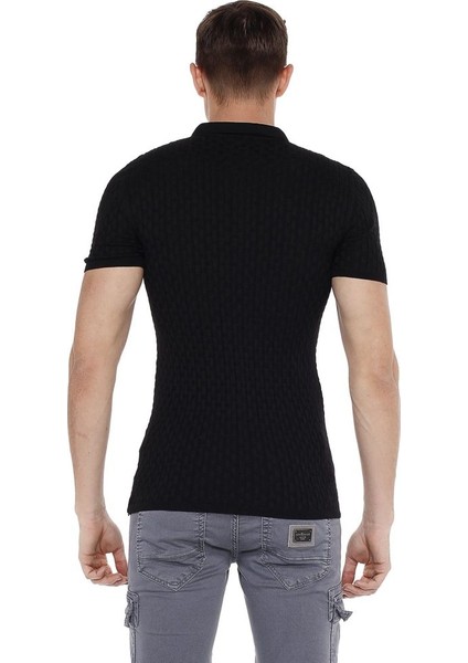 Cipo&Baxx CT519 Polo Yaka Slim Fit Siyah Erkek Triko T-Shirt fırsatları