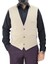 V Yaka Yelek Slim Fit Spor Model Bej 50239 1