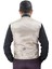 V Yaka Yelek Slim Fit Spor Model Bej 50239 4