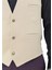 V Yaka Yelek Slim Fit Spor Model Bej 50239 5