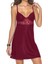 Dantelli Saten Gecelik 665 Bordo 1