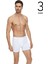 1251 Elastan Modal Beyaz Erkek Boxer 3'lü 1