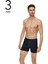 1251 Elastan Modal Siyah Erkek Boxer 3'lü 1