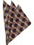 Gri - Lacivert Motif Baskılı İpek Mendil SPS128 1