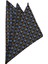 Kahve - Mavi Motif Baskılı İpek Mendil SPS231 1