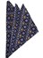Lacivert Motif Baskılı İpek Mendil SPS363 1