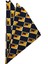 Sarı - Lacivert Motif Baskılı İpek Mendil SPS404 1