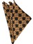 Siyah - Sarı Motif Baskılı İpek Mendil SPS114 1