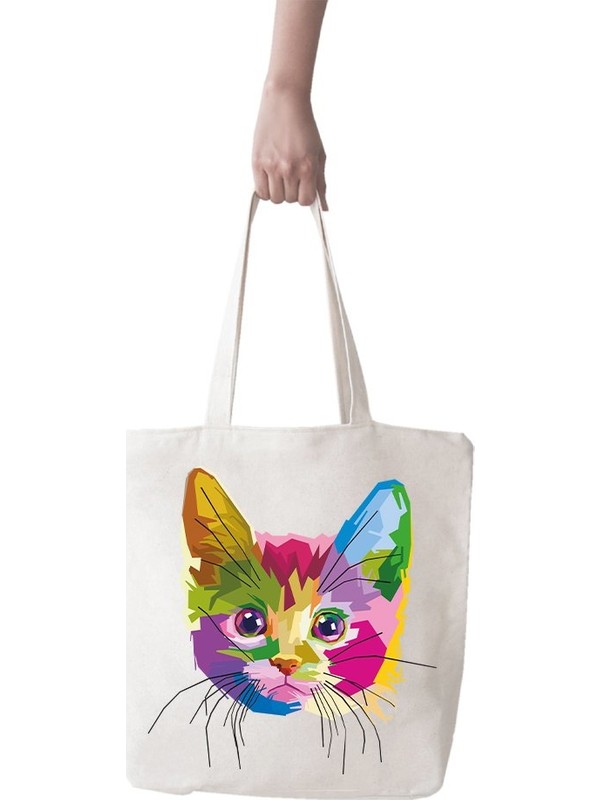 Angemiel Bag Büyük Rengarenk Tatlı Yavru Kedi Resimli Fiyatı