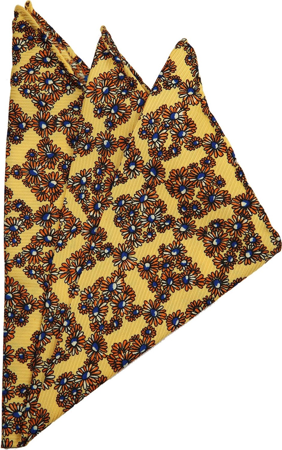 La Pescara Sarı Motif Baskılı İpek Mendil SPS428
