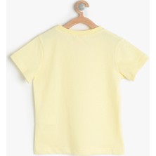 Koton Erkek Çocuk Bisiklet Yaka T-Shirt Sarı