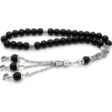 Takıhan Ay Yıldız Model Mat Renk Küre Kesim Onix Taşı Tesbih Th855