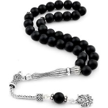 Takıhan 925 Ayar Gümüş Püsküllü Mat Renk Oniks Taşı Tesih Th636