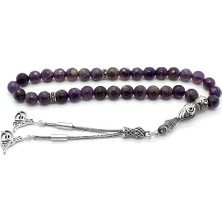 Takıhan 925 Ayar Gümüş Tuğra Motifli Ametist Taşı Tesbih Th852