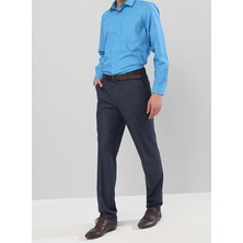 Varetta Erkek Mavi Klasik Kesim Cepli Kumaş Pantolon