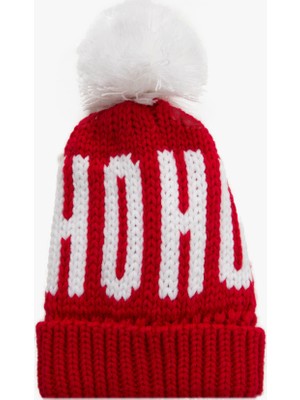 Koton Kids Erkek Çocuk Desenli Bere Kırmızı