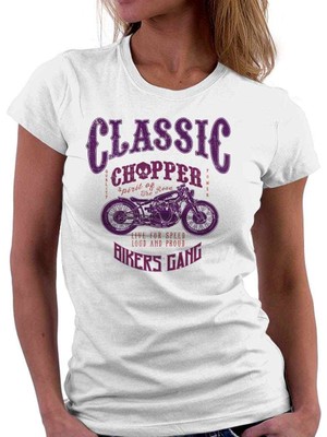 The Chalcedon Classic Chopper Biker Collection Bayan Tshirt