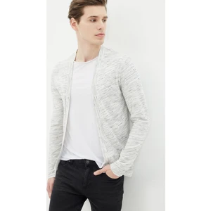 Erkek Düz Hırka Gri