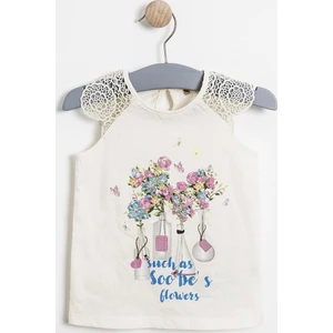 Kız Çocuk Newborn Alt Üst Örme Set Ekru