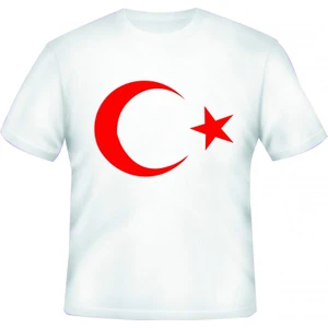 Frk Store Ay Yıldız Çocuk 23 Nisan Tişört Beyaz 5 Yaş