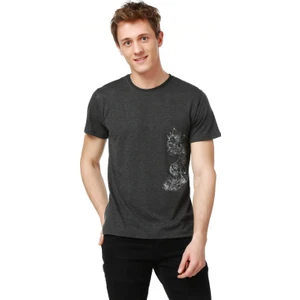 Chicken - İlker Sak Tasarımı Antrasit Bisiklet Yaka Erkek T-Shirt