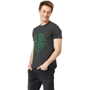 Triangles Antrasit Bisiklet Yaka Erkek T-Shirt