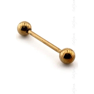 Top Uçlu Vücut Piercing 25 Mm Gold Tone Kulak P356