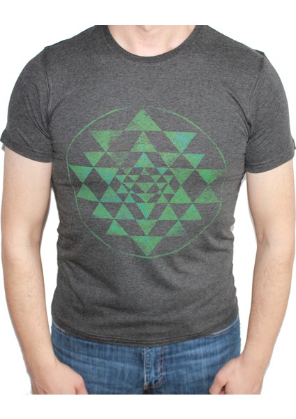 Triangles Antrasit Bisiklet Yaka Erkek T-Shirt fırsatları