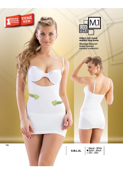 Seamless (Dikişsiz) Göğsü Açık Masaj Özellikli Atlet Korse - 5043