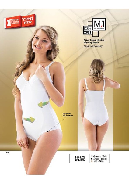 Lazer Kesim Double Slip Boy Korse - 2821
