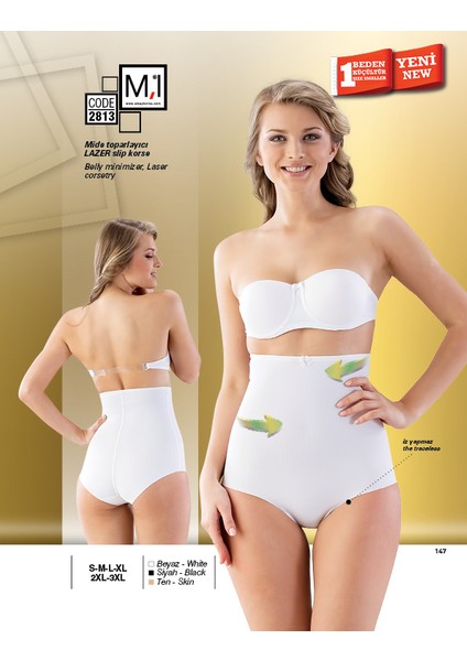 Mide Toparlayıcı Lazer Slip Korse - 2813