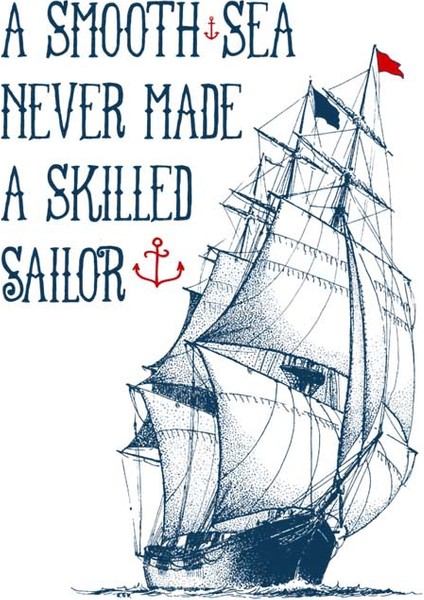 A Smooth Never Made A Skilled Sailor Bayan Tshirt