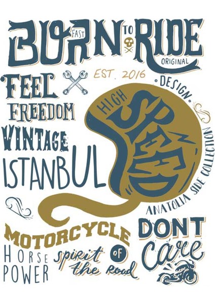 Born To Ride Siyah Bayan Tshirt