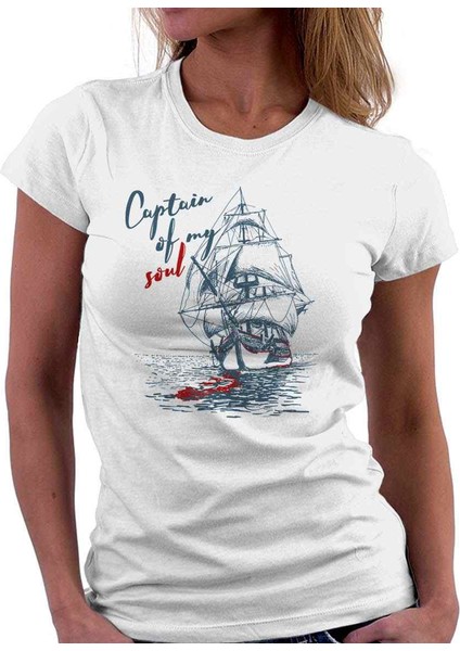 Captain Of My Soul Sailor Series Bayan Tshirt