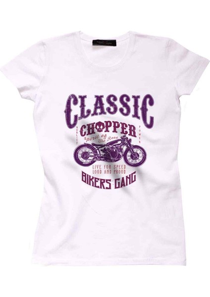 Classic Chopper Biker Collection Bayan Tshirt