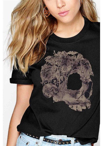 Jungle Skull Bayan Tshirt