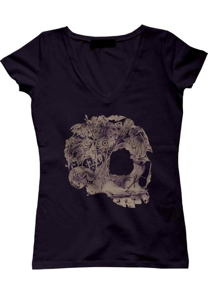Jungle Skull Bayan Tshirt