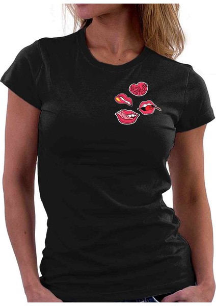 Kiss My Patch Bayan Tshirt