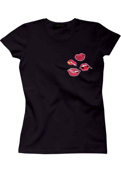 Kiss My Patch Bayan Tshirt